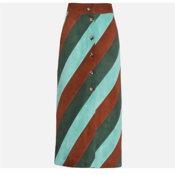 NWT Miu Miu Multicolor Striped Maxi Skirt - Picture 2 of 8